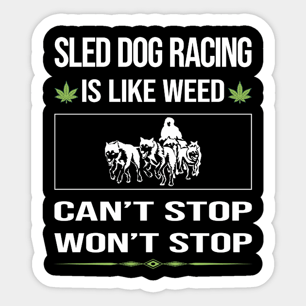 Funny Cant Stop Sled Dog Racing Dogsled Sticker by symptomovertake
